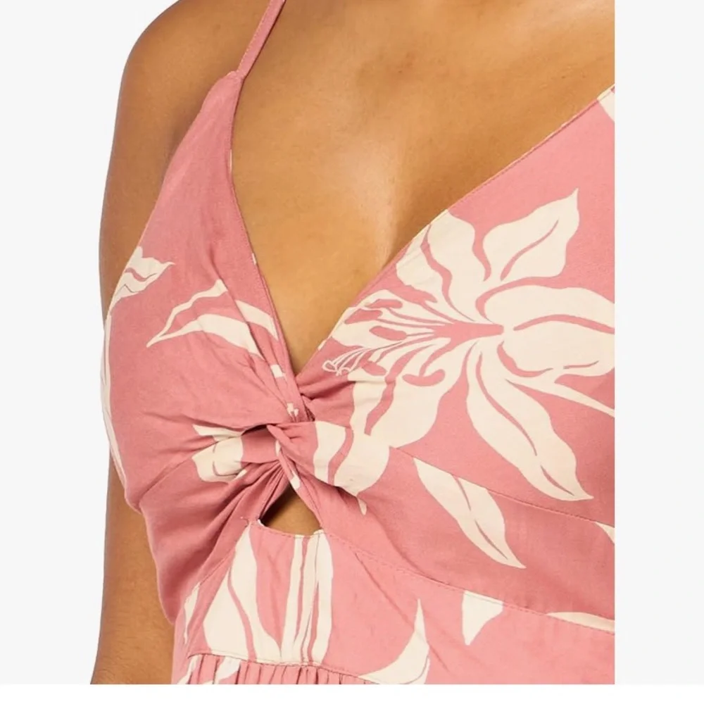 NWOT Angie Floral Front Twist Front Peekaboo Maxi Dress - Picture 7 of 8